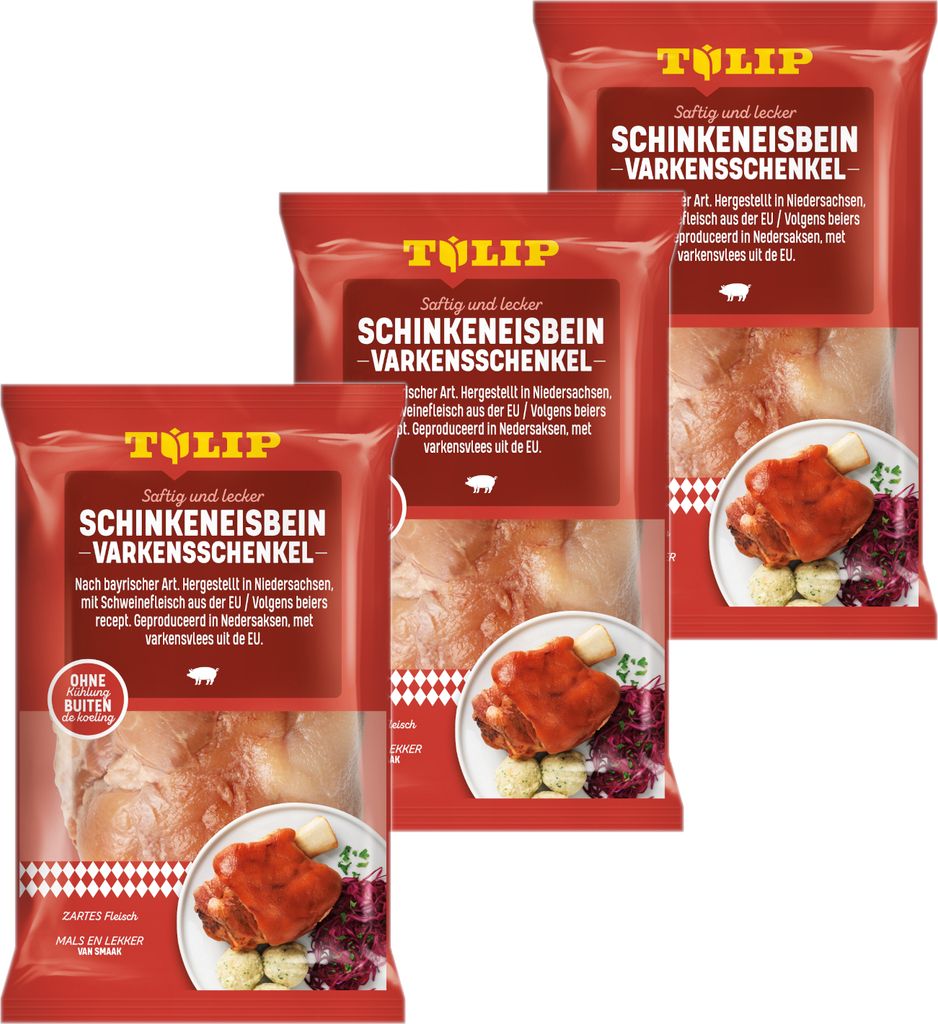 3x TULIP 600g Schinkeneisbein Vakuumverpackt gepökelt Produktbild 