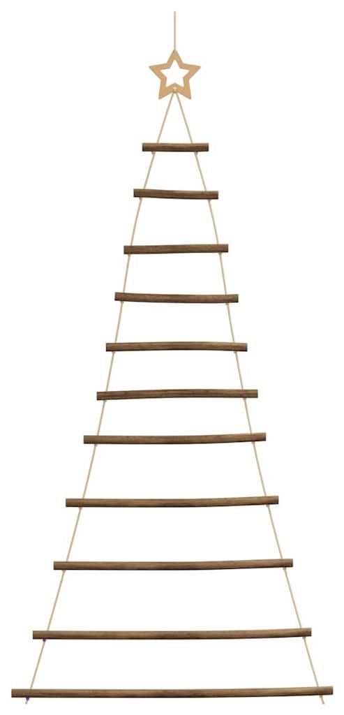 vidaXL Závěsný vánoční stromek s hvězdou 74x150 cm přírodní Obrázek produktu 