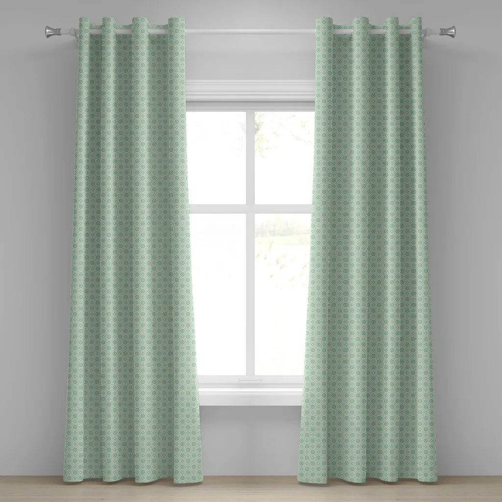Tende Occhielli ABAKUHAUS 280x225 - Offerta Verde Menta Geometrico