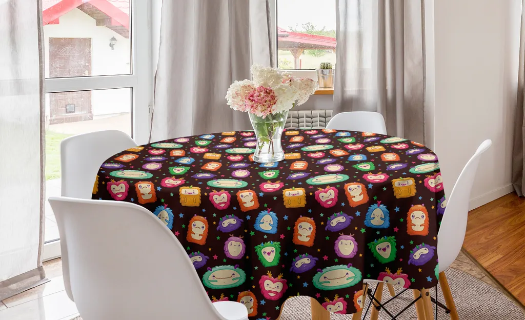 ABAKUHAUS Tovaglia Rettangolare Astratta 140x200 Cm – Volto Di Donna In Vetro – Tovaglia In Poliestere Setosa, Impermeabile E Antimacchia – Per Sala Da Pranzo, Cucina, Feste E Brunch – Multicolore