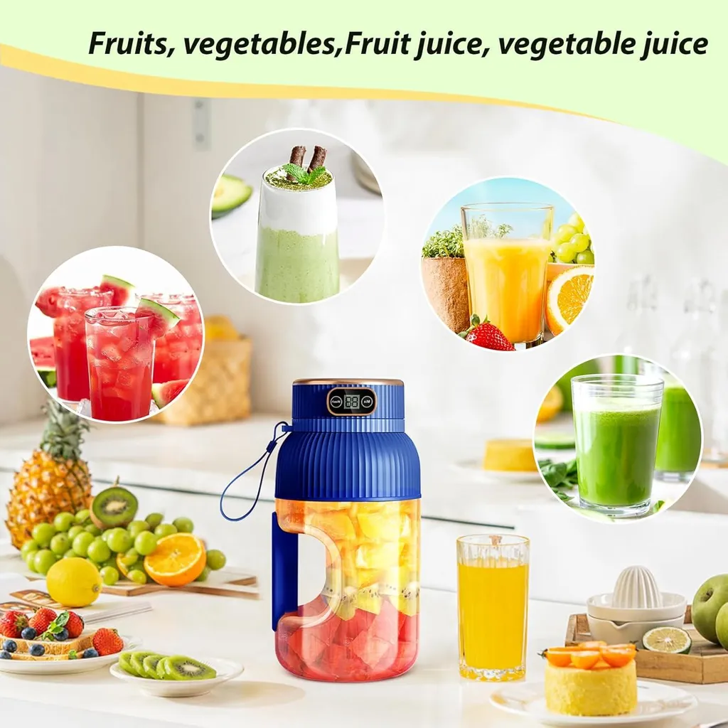 Frullatore a Colonna Blu 1.2L 10 Lame - Design e Performance - 3