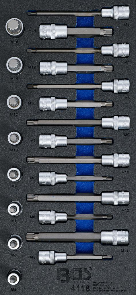 BGS technic Tool Tray 1/3: Bit Socket Set, 2662 mm, 2,66 kg Produktbild 