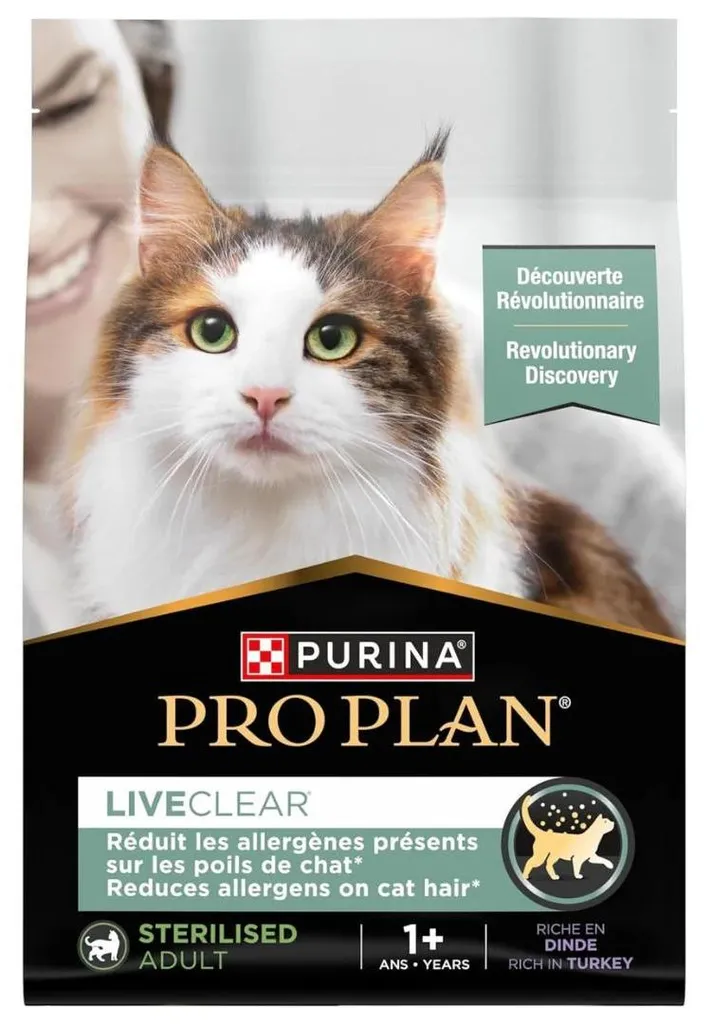 Croquettes Purina Pro Plan LiveClear Chat Stérilisé à la Dinde 2,8 kg