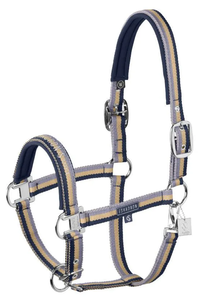 Licol robuste CS 381 Double Pin bleu marine avec réglage de précision