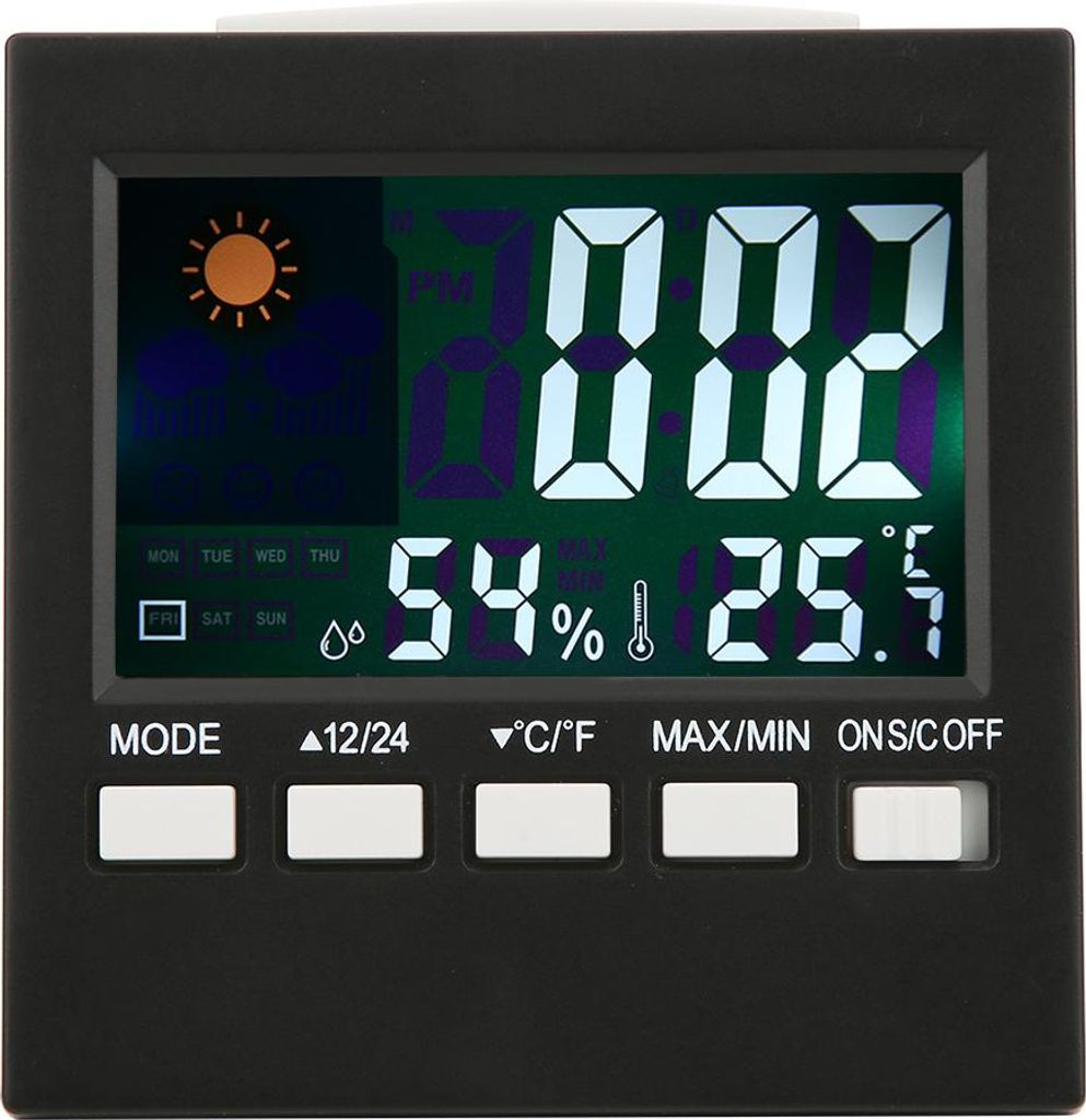 Multifunktionaler elektronischer Wecker mit Thermometer, Hygrometer, Temperatur- und Feuchtigkeitsmesser