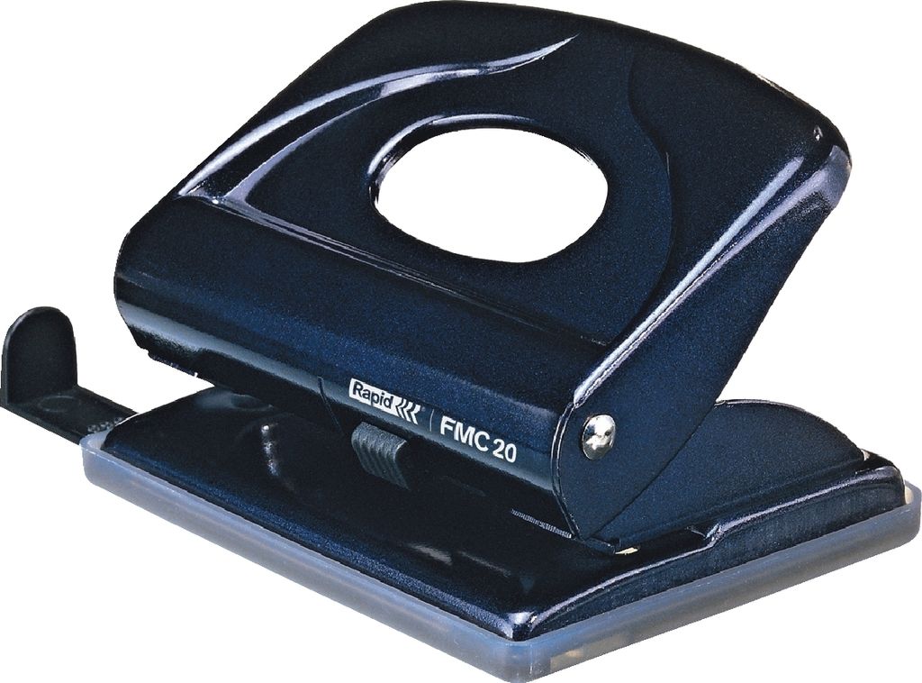 Bürolocher FMC20 Metall 20 Blatt schwarz Packung mit 20 Stück