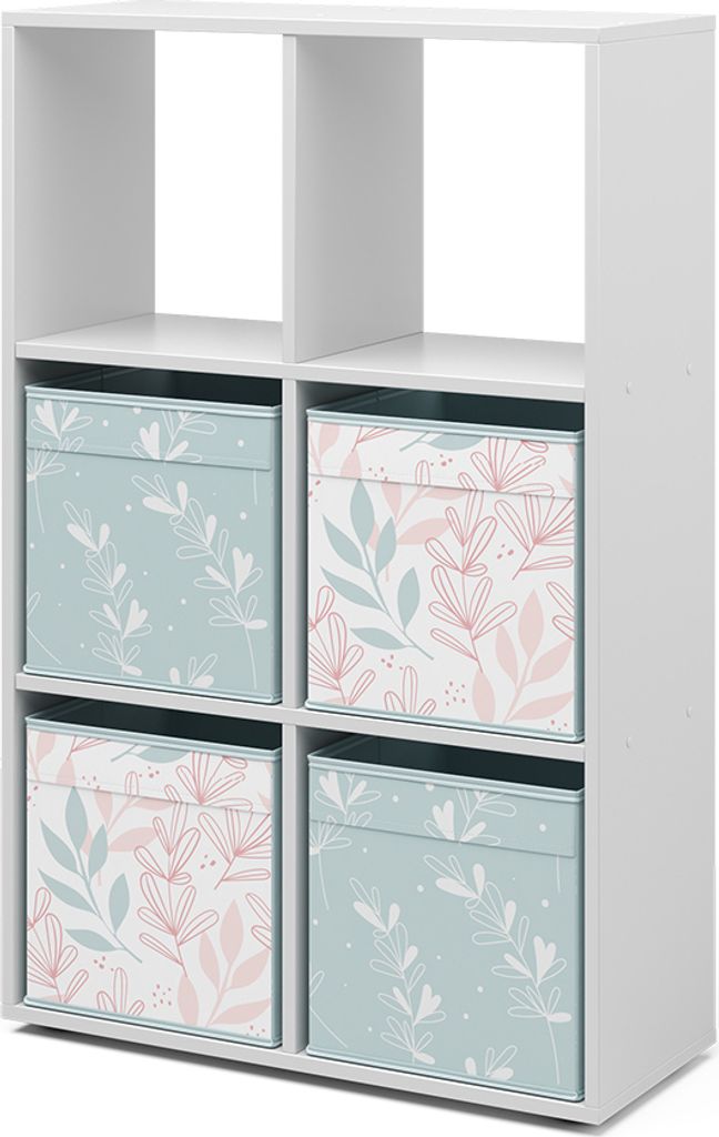 Raumteiler Vicco  Weiß 72 x 107.8 cm mit 4 Faltboxen opt.2, Produktbild 