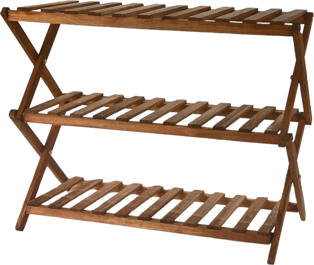 Holzregal faltbar mit 3 Ablagen Deko Regal 30 x 70 x H 58cm Produktbild 
