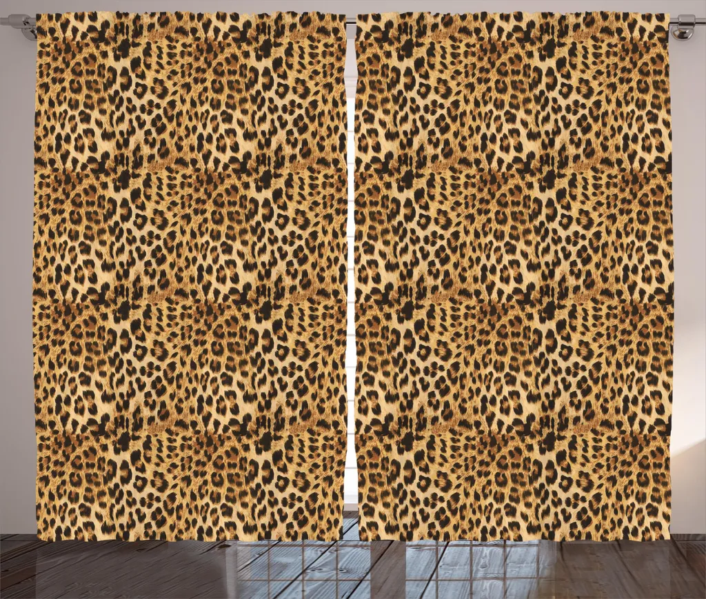 Tenda Soggiorno Leopardata ABAKUHAUS Marrone Rustica 280 x 175 cm