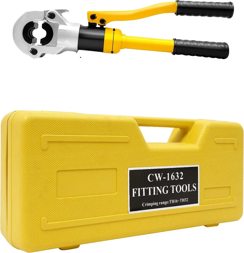 Crimpatrice Idraulica 10-120mm² Gialla | Set Idraulico Manuale 8T
