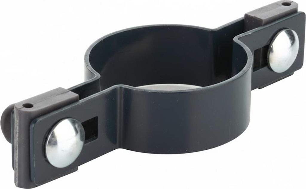 LogistSystem - Mittelschelle rund SET FI 42mm für FI 6mm Draht - Anthrazit - Zaunschelle für Zaunpfosten - Befestigung von Gitterstabmatten - Zau...
