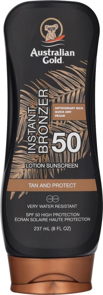 Australian Gold Instant Bronzer Lotion Sunscreen SPF50