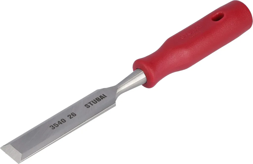 Scalpello STUBAI Professional 24mm Lama Extra Lunga Manico Rosso