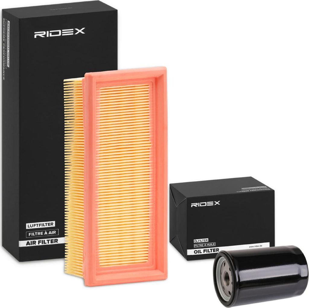 RIDEX Filterset Inspektionspaket Filtersatz für VW GOLF II (19E, 1G1) GOLF I Cabriolet (155) PASSAT Variant (3A5, 35I) GOLF I (17) SCIROCCO (53B)