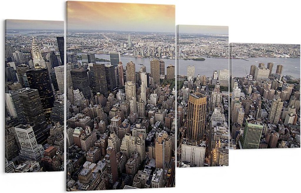 Bild auf Leinwand - Leinwandbild - Amerika wohnung architektur stadt - 120x70cm - Wand Bild - Wanddeko - Leinwanddruck - Bilder - Kunstdruck - Lein...