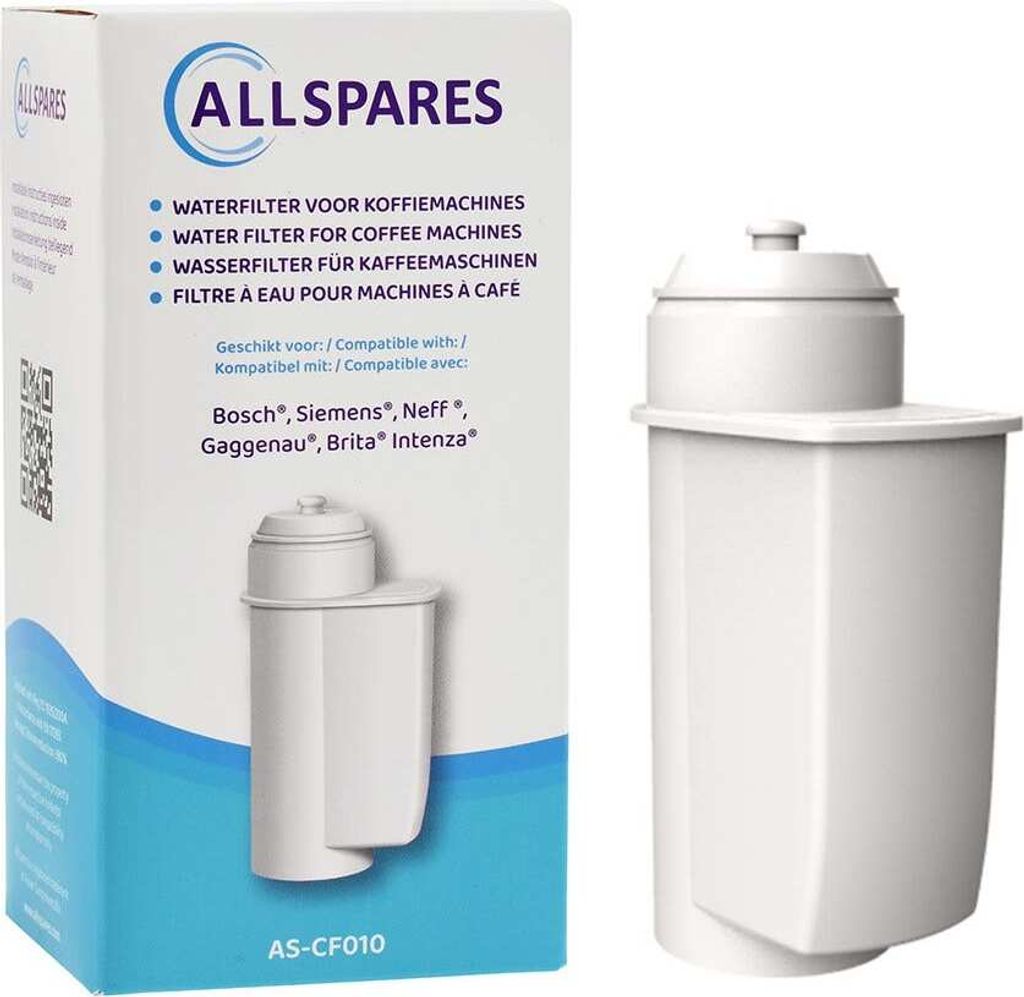 AllSpares Wasserfilter (x4) geeignet für u.a. Siemens EQ Kaffeemaschinen Ersatzfilter für BRITA intenza