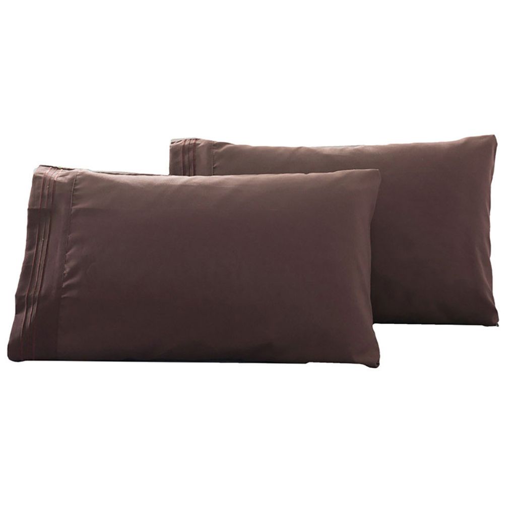 2pcs King Queen stilvolle Festkolbenkissen Kissenbezüge Schlafzimmerdekoration-Kaffeekönig