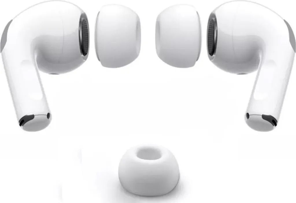 Embouts AirPods Pro S M L en Silicone Souple - Confort et Isolation Blanc