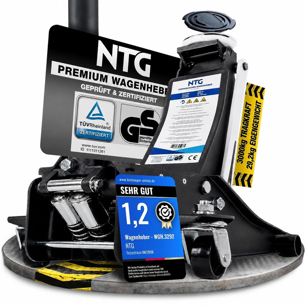 NTG HYDRAULISCHER WAGENHEBER 3T PRO – Flacher Wagenheber Produktbild 