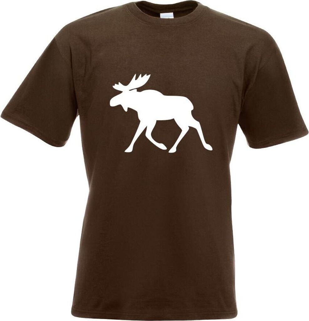 Kiwistar - T-Shirt - Chocolate - Elch - Schweden Motiv Bedruckt Funshirt Design Print - mit Motiv Bedruckt - Funshirt Design - Sport - Freizeit - H...