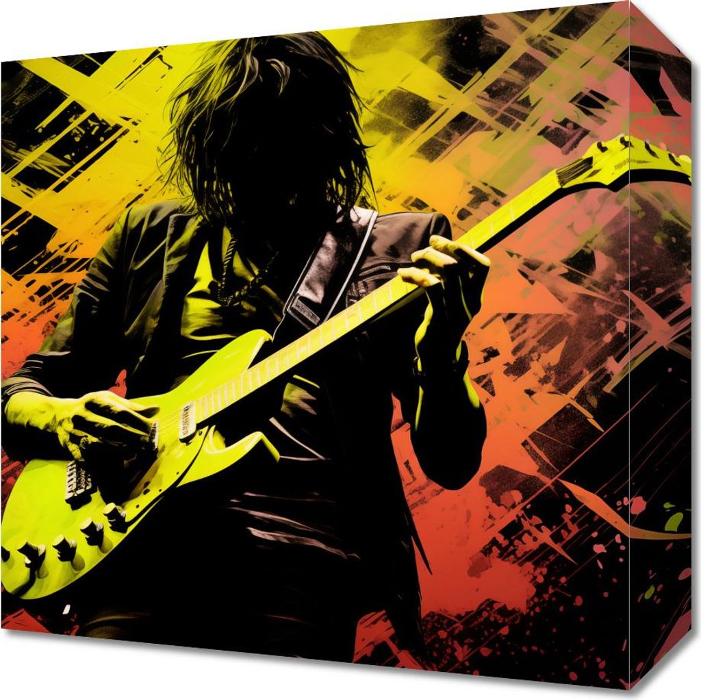 Bild 30x30cm Gitarrenleidenschaft an der E-Gitarre