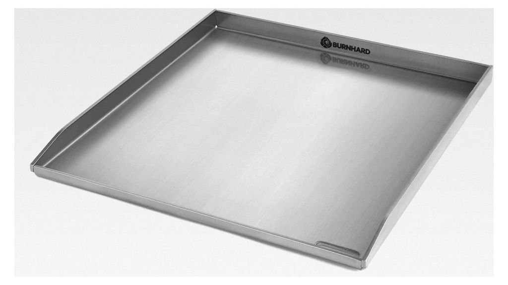 Plancha Grillplatte aus Edelstahl für Gasgrill der EARL Serie, spülmaschinenfest, 42,5 x 39,6 x 3 cm