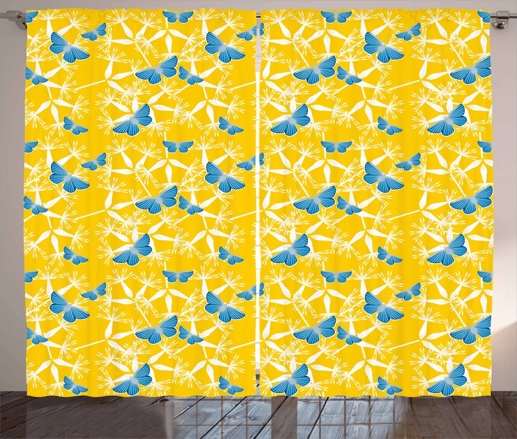 Tenda Universale ABAKUHAUS 280x245 cm - Ganci e Passanti Blu Giallo