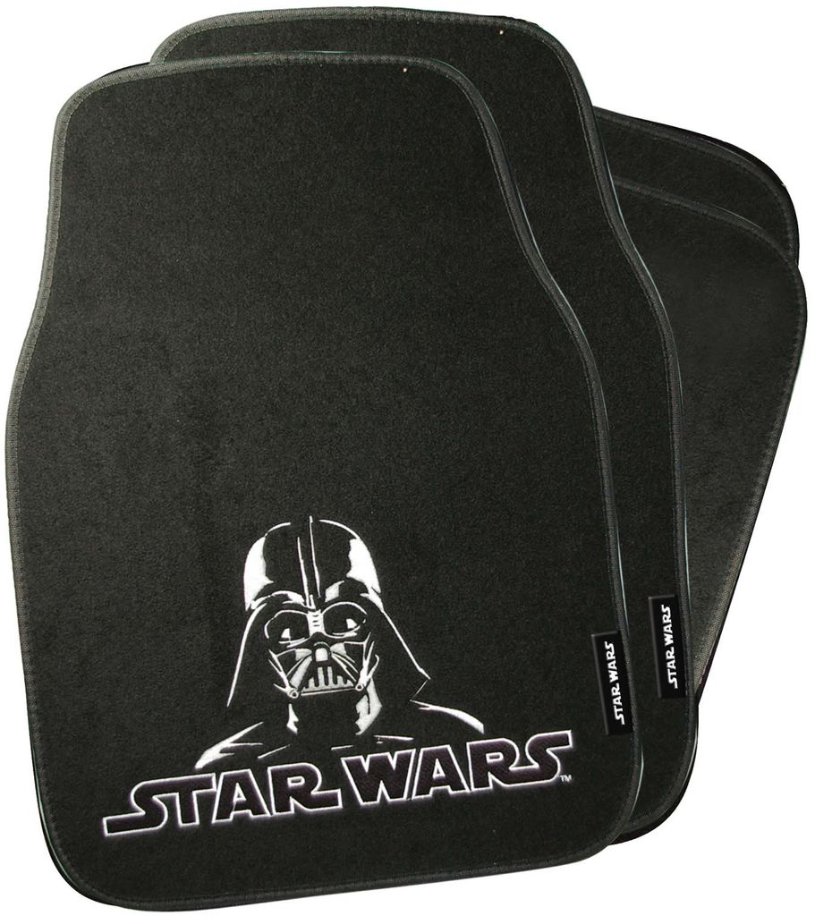 Auto Fußmatten Set Star Wars 4tlg schwarz uni Automatten universal vorne hinten