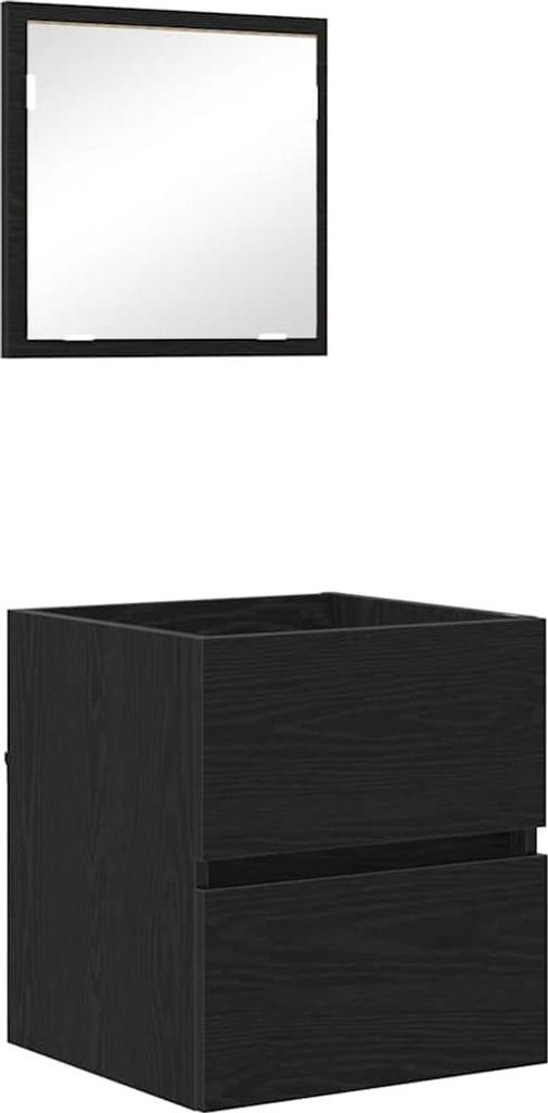 Badezimmerschrank Schwarz Eichen-Optik 41 x 38,5 x 45 cm