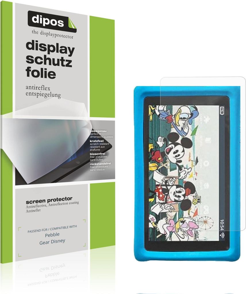2x Schutzfolie für Pebble Gear Disney matt Displayschutzfolie Folie Display Schutz dipos