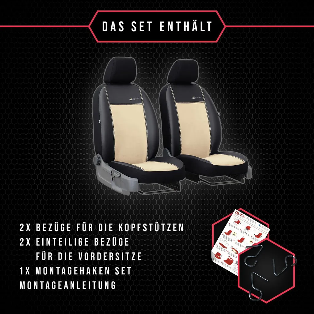 Coprisedili Beige per Ford Transit IV - Protezione BUS 1+1 Qualità - 8