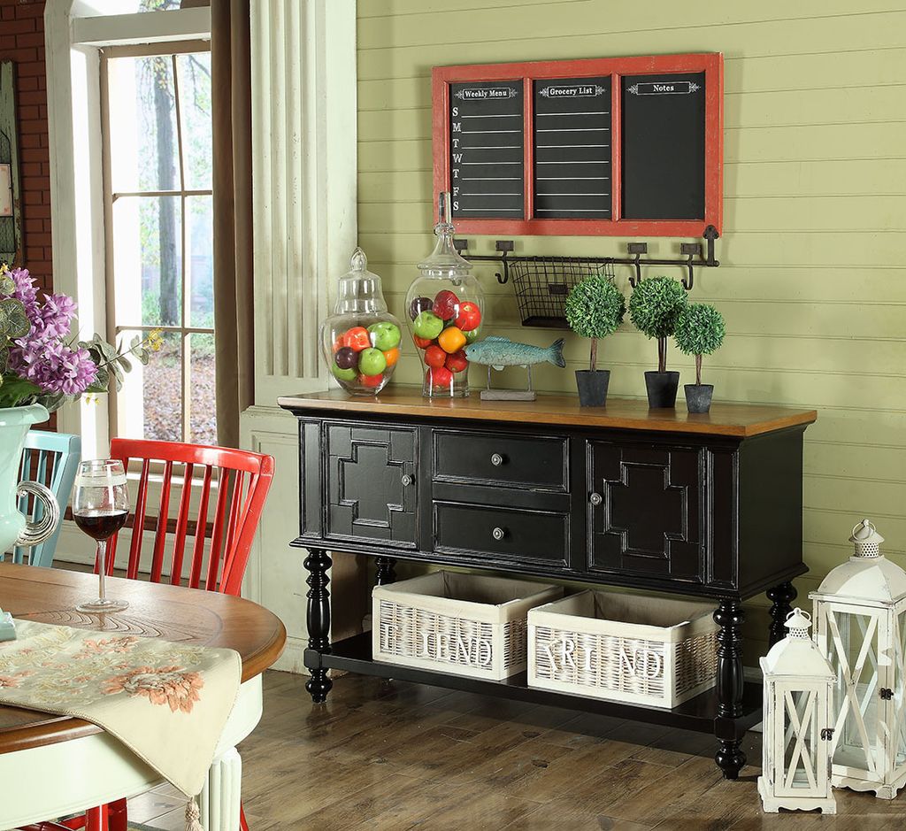 Hochschrank Kommode Anrichte Wohn Esszimmer Kommoden aus Holz Sideboard Anrichte