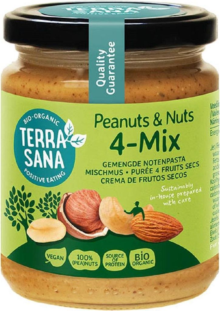 -NUSS-CREME-MIX (4 NUSSORTEN) 250 g – TERRASANA