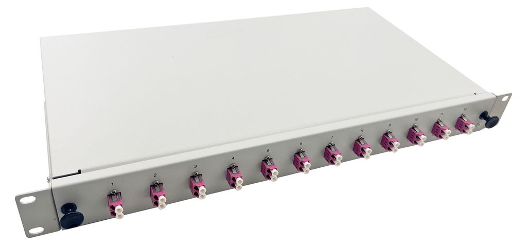 Boîtier d'épissure à fibre optique 19" helos, 12 x LC Image du produit 