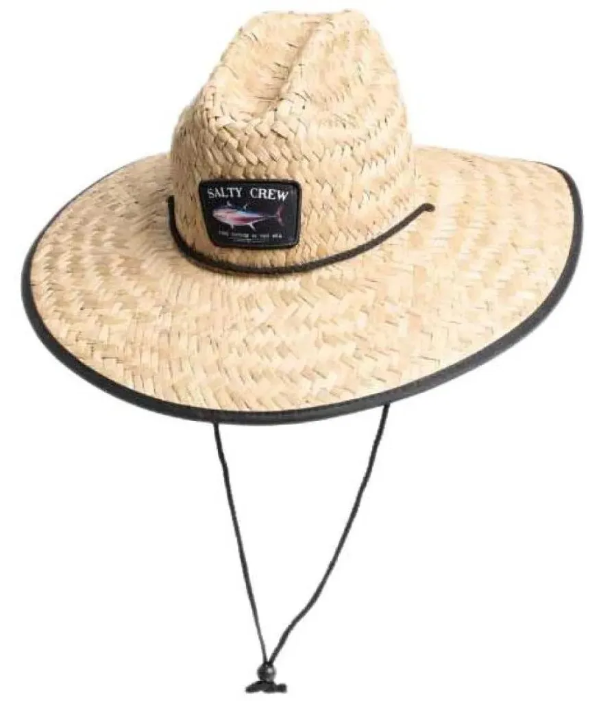 Chapeau de paille Salty Crew Big Blue avec Cordon et Patch Brodé