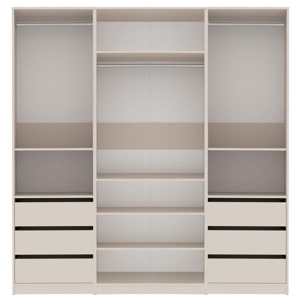 Marmex Möbel Garderobenschrank TRES SET T Ankleidezimmer Graubeige Cashmere 200 x 206 x 51 cm