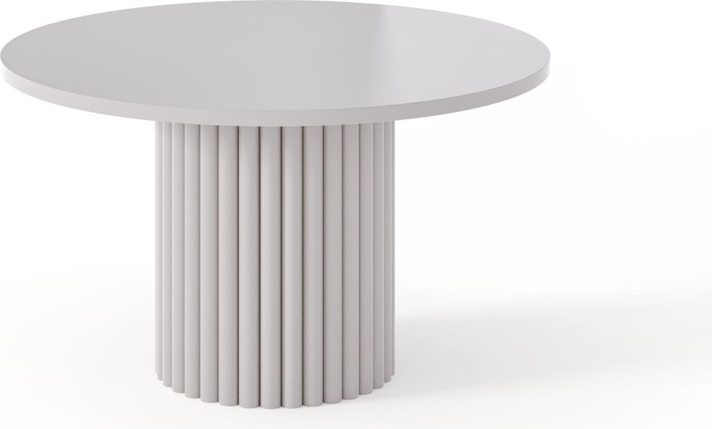 BETTSO Moderner Tisch VIRELO in massivem Kaschmir-Farbton mit eleganter Oberfläche