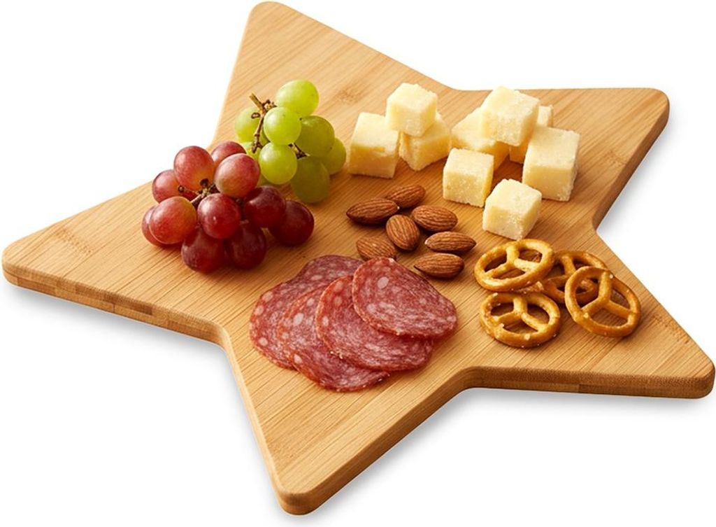 Weihnachtsbrett zum Servieren von Vorspeisen und Snacks, Teller, Tablett, Stern