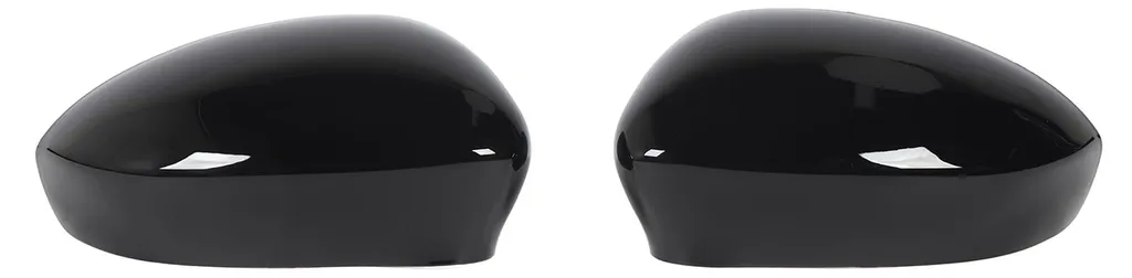 Coques Rétroviseurs Fiat 500 Noir Brillant ABS Haute Qualité 2 Pièces