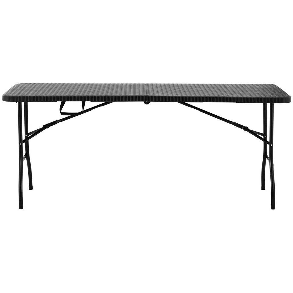 Grande table de réception pliante noire d'appoint pour extérieur - 6