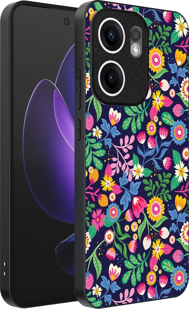 Smartphonica Telefon Fall geeignet für Oppo Reno 13F mit Blumendruck - TPU zurück Abdeckung Fall Blumendesign