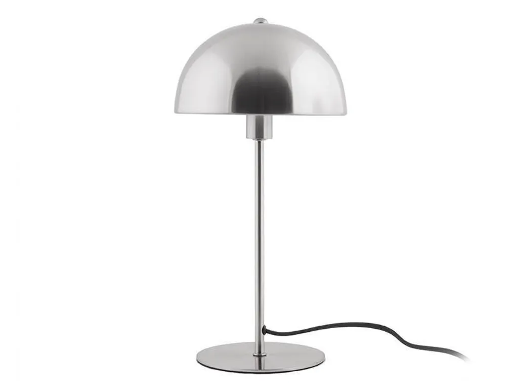 Leitmotiv Lampe de table Bonnet en acier brossé au design champignon
