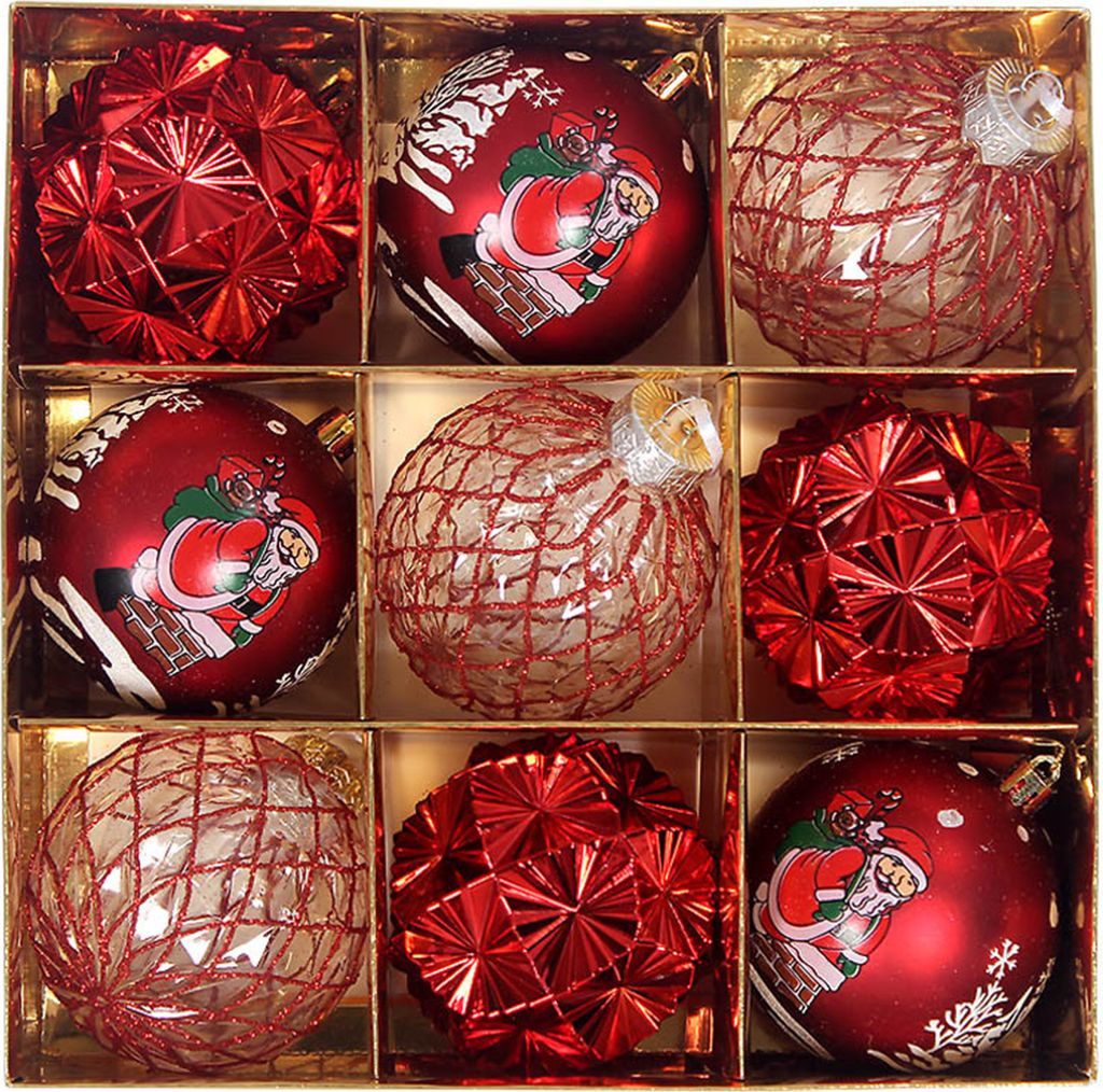 Weihnachtskugeln, 8 cm, transparentes Glitzernetz, Weihnachtsmann, Weihnachtsdekoration, hängende Kugel,Anhänger,Partyzubehör, Geschenk, 8 cm, R...