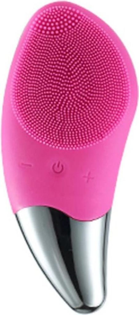 INF Mini Sonic Silicone Gesichtsreiniger Wiederaufladbar Wasserdicht Tiefenreinigung Bürste 6 Stufen Dreizonen Design Rot