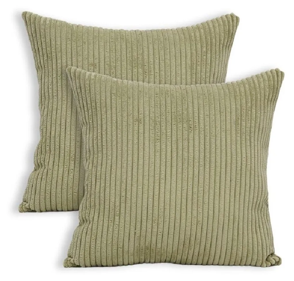 Coussin de décoration salon vert olive 45x45 velours OEKO-TEX