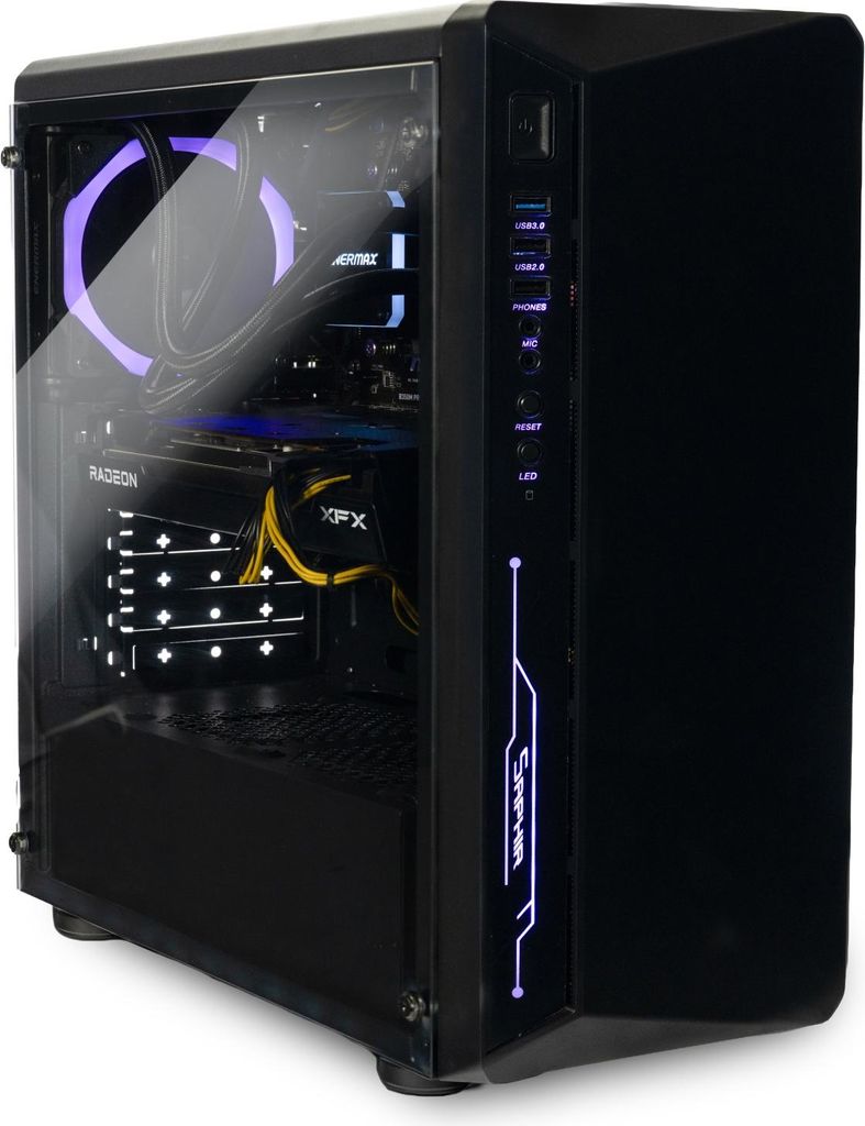 Gaming PC High End mit Intel Core i7 7. Gen CPU mit Wasserkühlung | Nvidia GeForce RTX 3050 6 GB | 32 GB RAM | 512 GB SSD | Windows 11 Pro