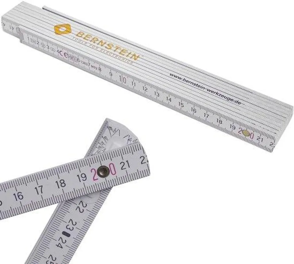 Mètre pliant en bois blanc de 2m, outil de mesure pour agencement