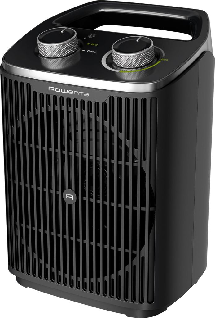Rowenta Instant Comfort Compact 2000 Heizlüfter, 2 Leistungsstufen, kompakte Abmessungen, Thermostat, Kühlstufe, Tragegriff, Schwarz, SO2350F0