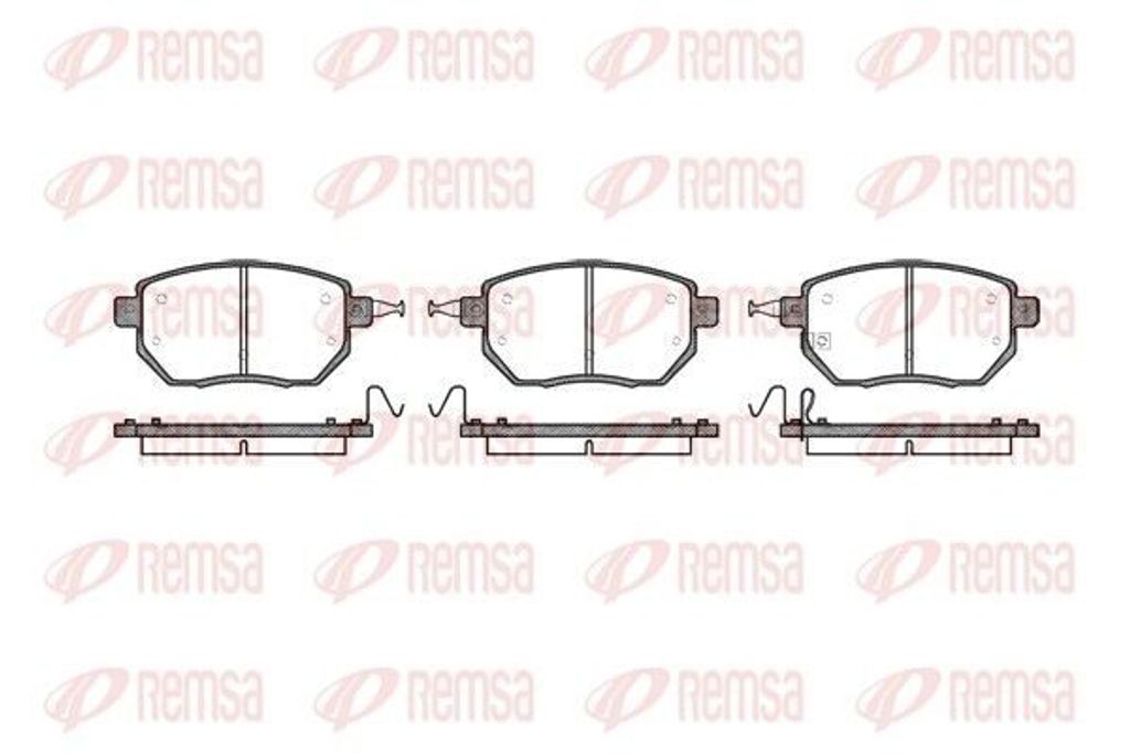 REMSA Bremsbeläge Satz Vorne Bremsklötze für NISSAN MURANO (Z51) 0985.02