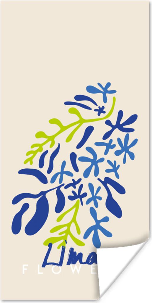 MuchoWow Poster Blume - Blätter - Lima 60x120 cm - Wandschmuck